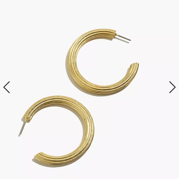 Madewell Jewelry - Madewell Ribbed Large Hoop Earrings
